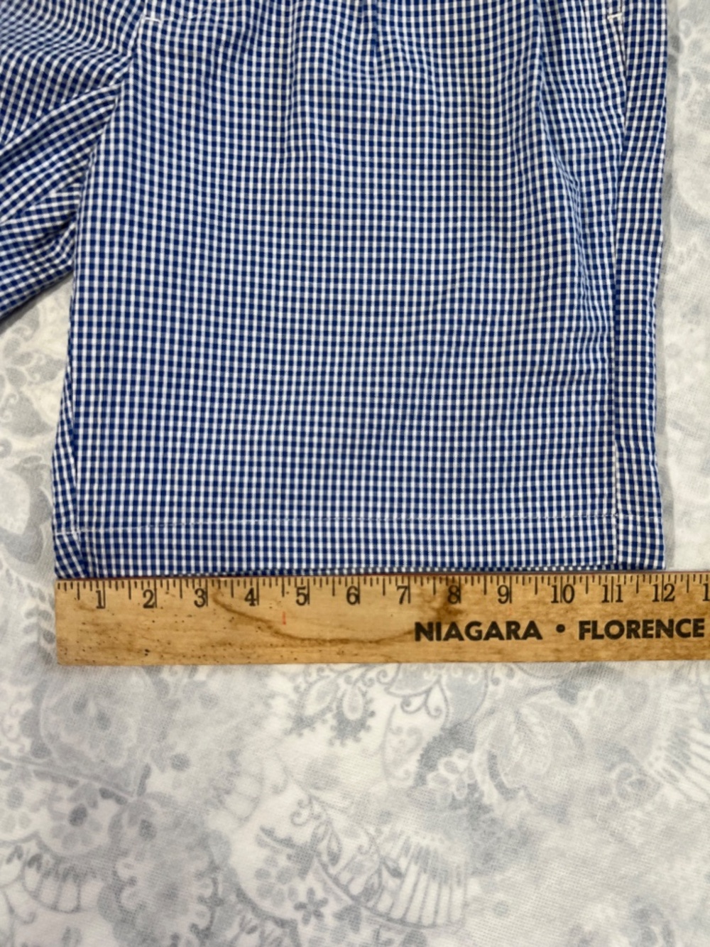Jos. A. Bank Mens Shorts 33 Stays Cool Pleated Gingham Seersucker Blue Check NWT - Picture 9 of 11